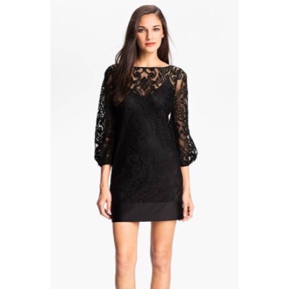 Laundry by Shelli Segal Black Lace Dress (2P)
